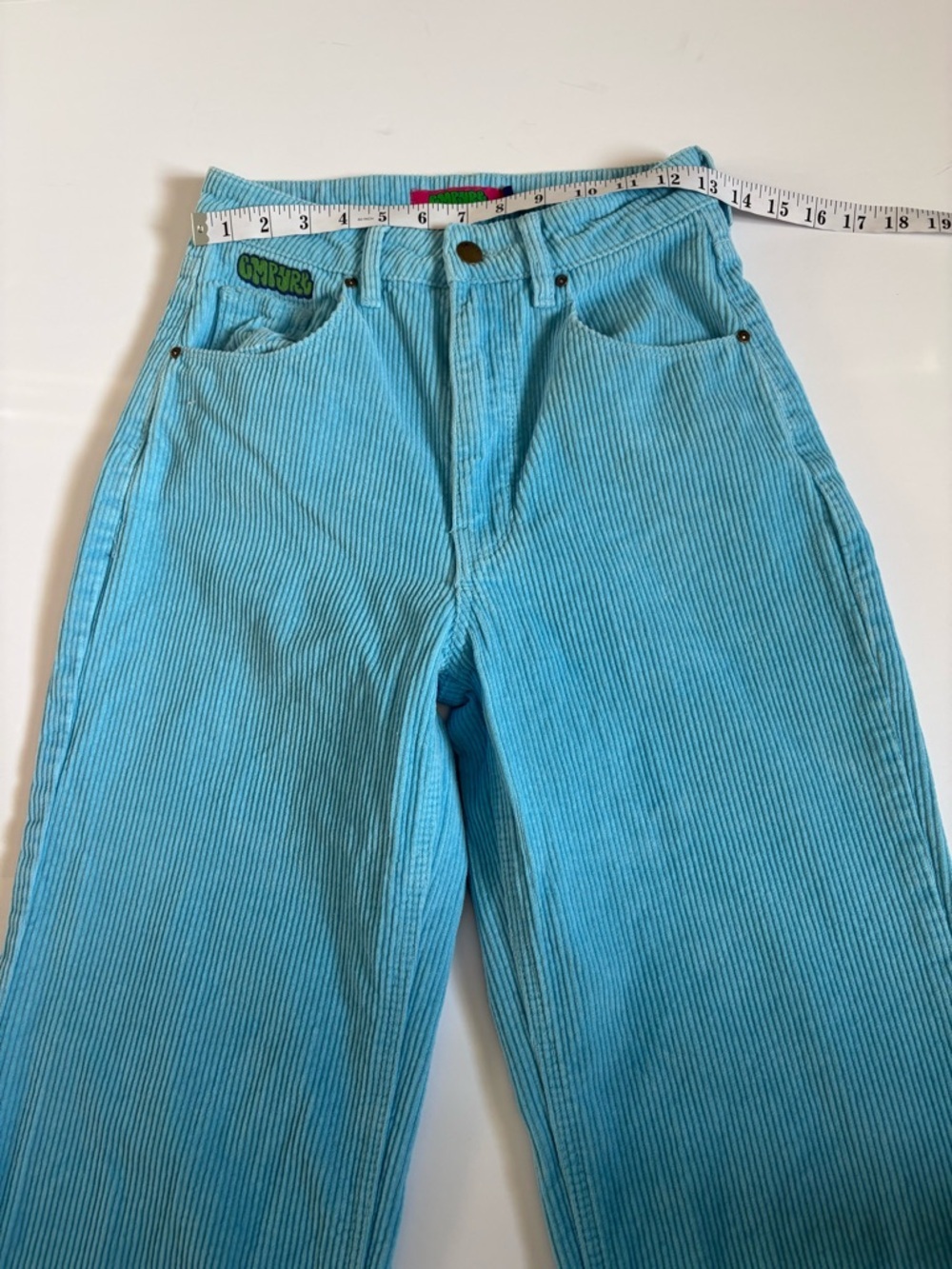 Empyre Tori Blue Corduroy women’s skateboard jeans, Sz 2, fit bigger. - Picture 11 of 12